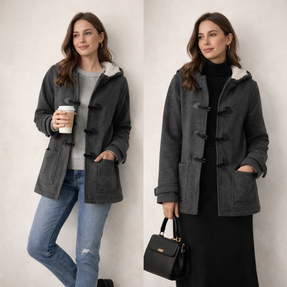 Women's Charcoal Toggle Utility Jacket